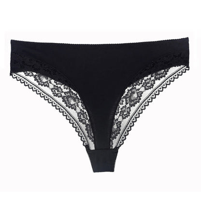 Sexy, atmungsaktiver Tanga in Übergröße, mittlere Leibhöhe (2er-Pack)