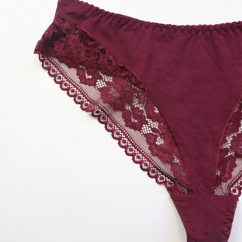 Sexy, atmungsaktiver Tanga in Übergröße, mittlere Leibhöhe (2er-Pack)