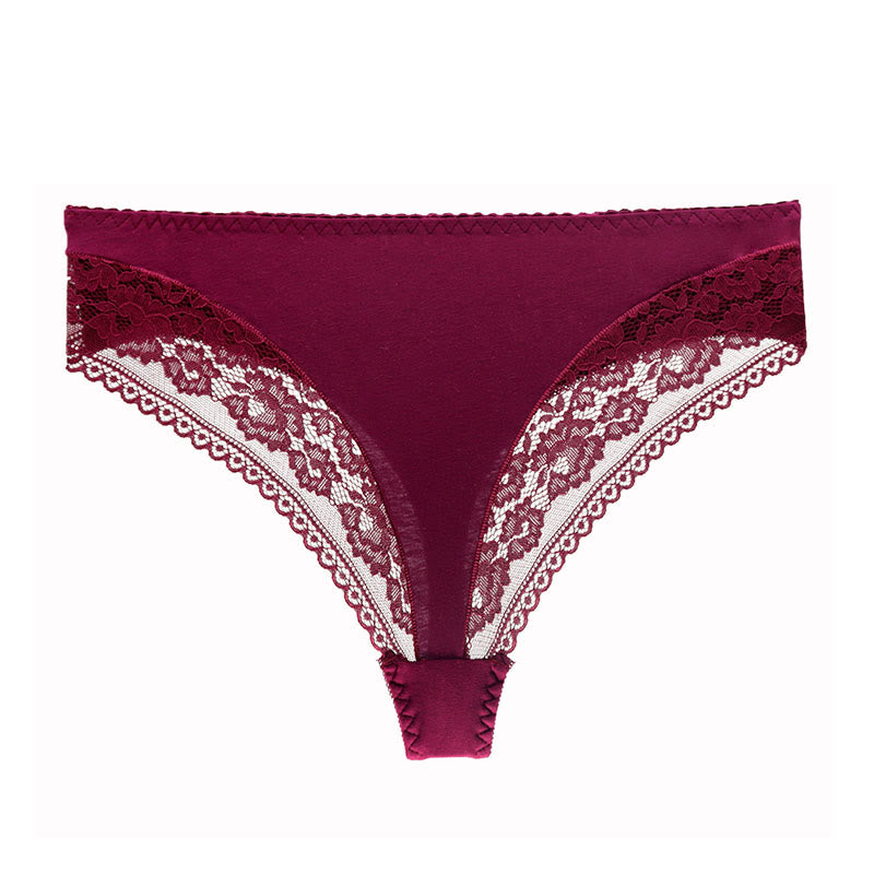 Sexy, atmungsaktiver Tanga in Übergröße, mittlere Leibhöhe (2er-Pack)