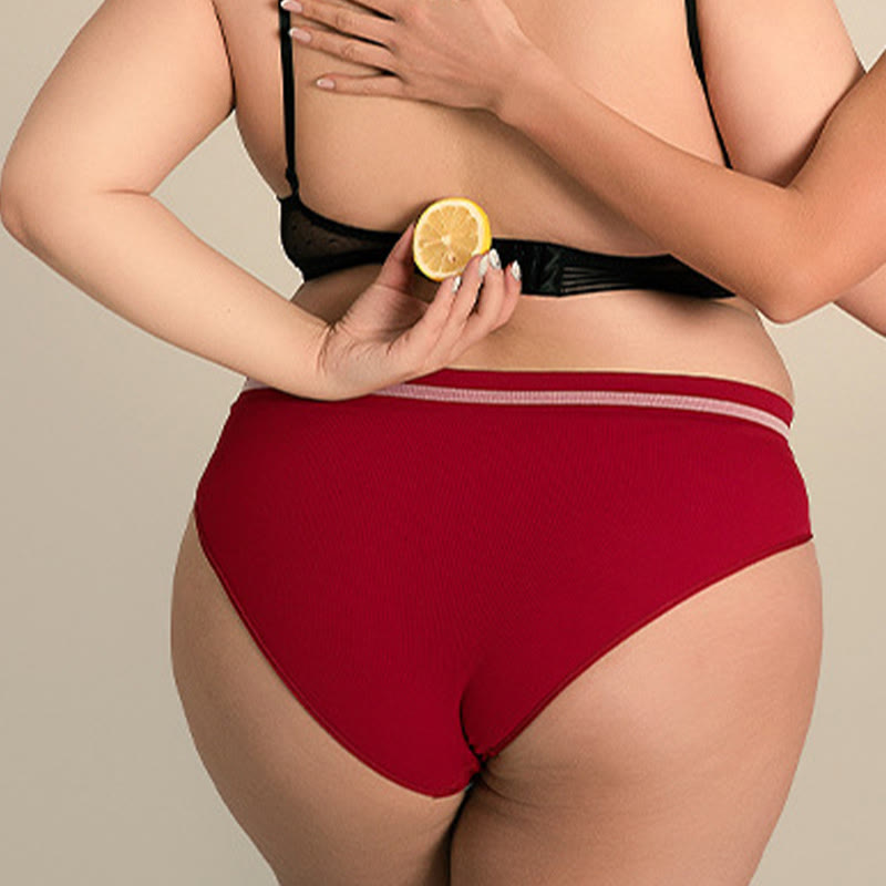 Atmungsaktive Slips in Übergröße mit mittlerer Leibhöhe und einfarbiger Optik (3er-Pack)