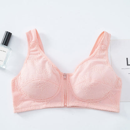 Dünner Tank-BH mit Spitze vorne und Reißverschluss in Übergröße