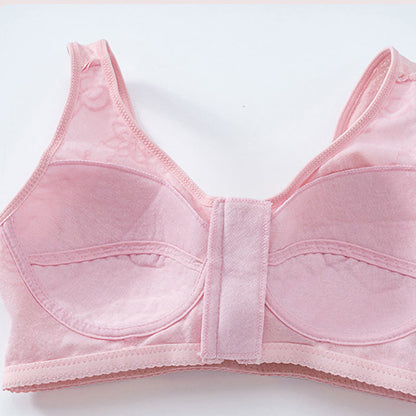 Dünner Tank-BH mit Spitze vorne und Reißverschluss in Übergröße