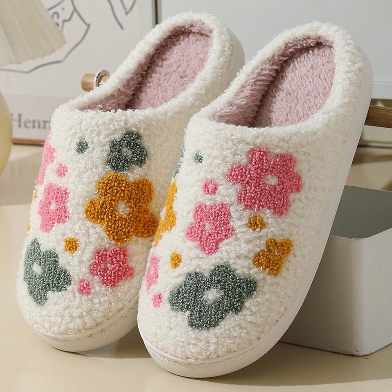 Bezaubernde Hausschuhe mit leuchtenden Blüten in Übergröße - Beige - EU43-44 (US9-10) - image 5