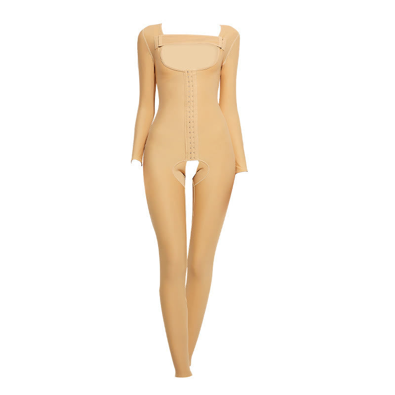 Ganzkörper-Shapewear mit Reißverschluss nach Operationen - Nackt - Größe - image 7