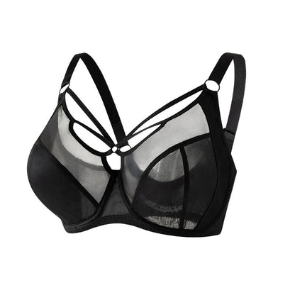 Push-up-Bügel-BH aus Mesh mit Anti-Sagging-Effekt in Übergröße