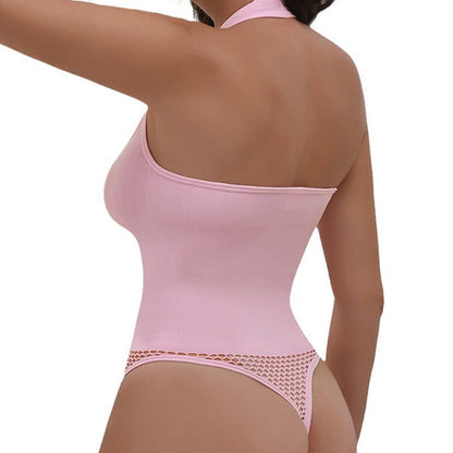 Nahtloser Bodysuit mit Bauchkontrolle und Hohlsaum