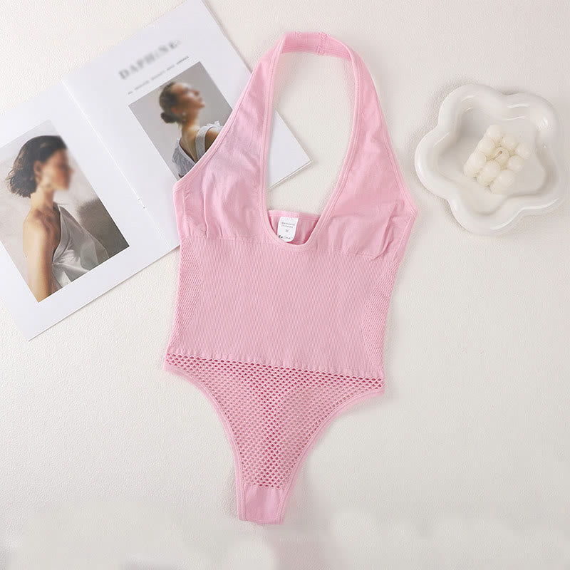 Nahtloser Bodysuit mit Bauchkontrolle und Hohlsaum