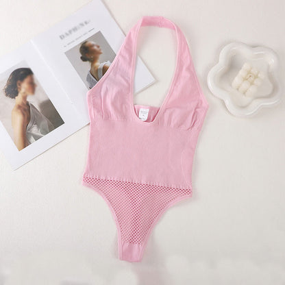Nahtloser Bodysuit mit Bauchkontrolle und Hohlsaum