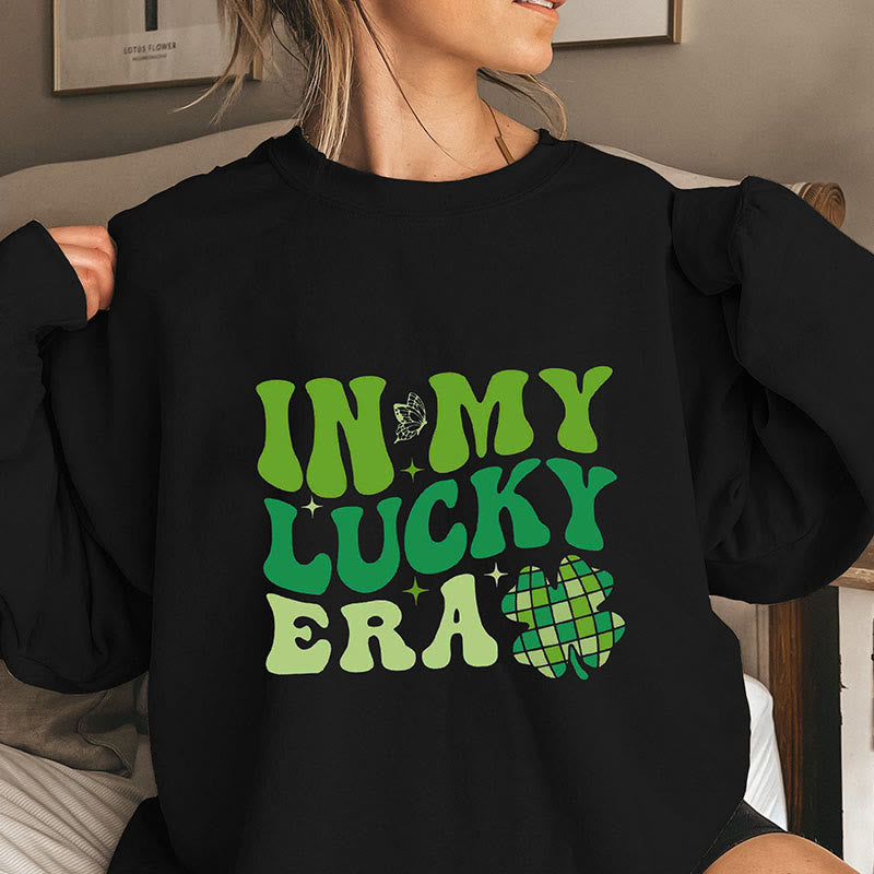Sweatshirt „In My Lucky Era“ in Übergröße
