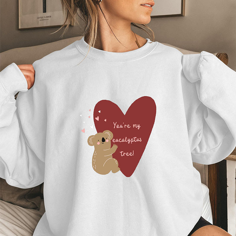 Sweatshirt mit Koalabär-Herz in Übergröße - Weiß - 3XL - image 3