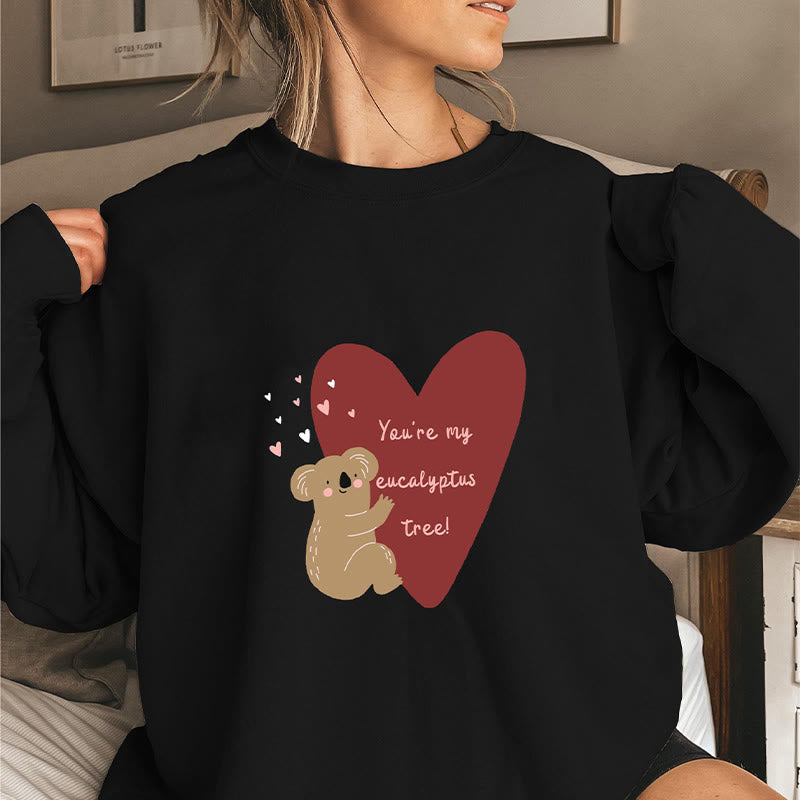 Sweatshirt mit Koalabär-Herz in Übergröße - Schwarz - 3XL - image 2