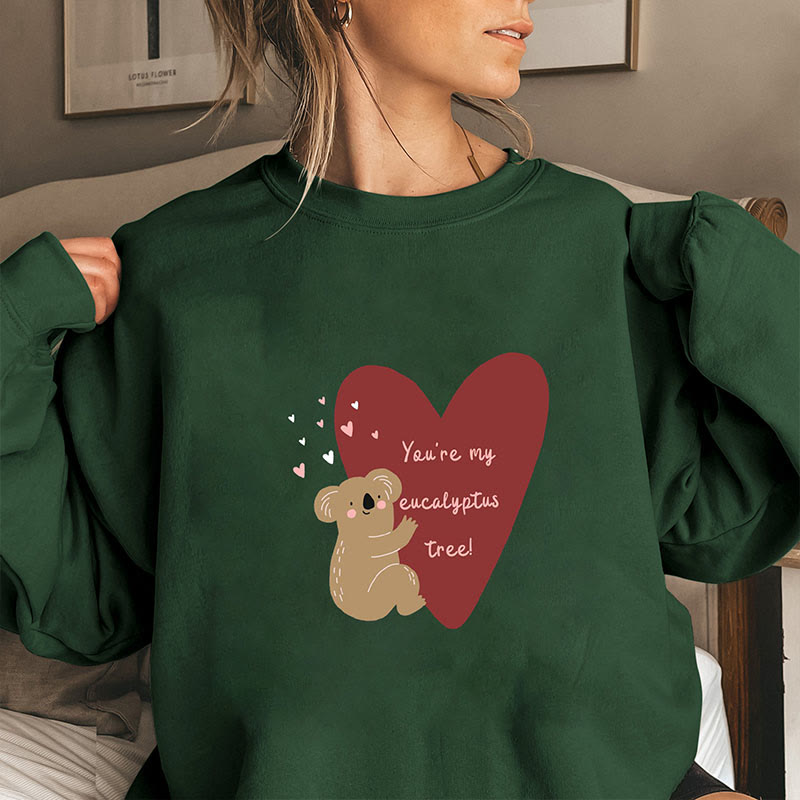 Sweatshirt mit Koalabär-Herz in Übergröße - Dunkelgrün - 3XL - image 4