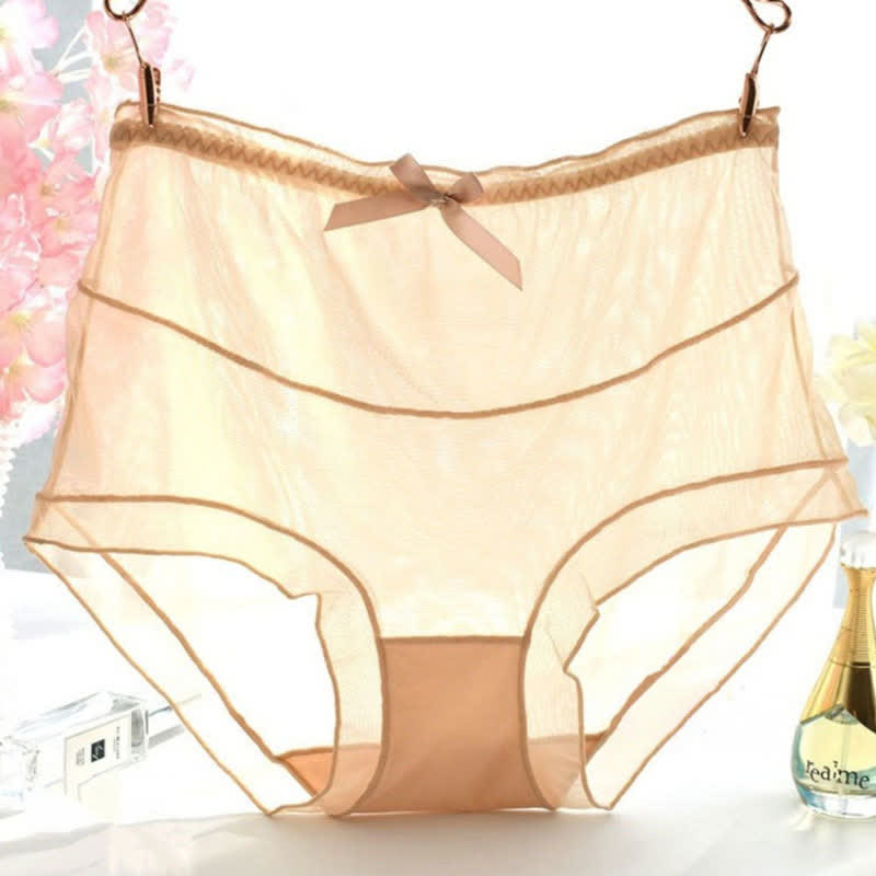 Sexy transparente Spitzenhöschen mit hoher Taille in Übergröße (3er-Pack)