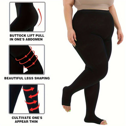 Medizinische Kompressionsstrumpfhose ohne Zehen in Übergröße (15–20 mmHg) - image 6