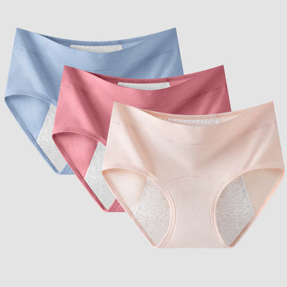 Nahtlose Menstruationshöschen mit hoher Taille in Übergröße (3er-Pack)
