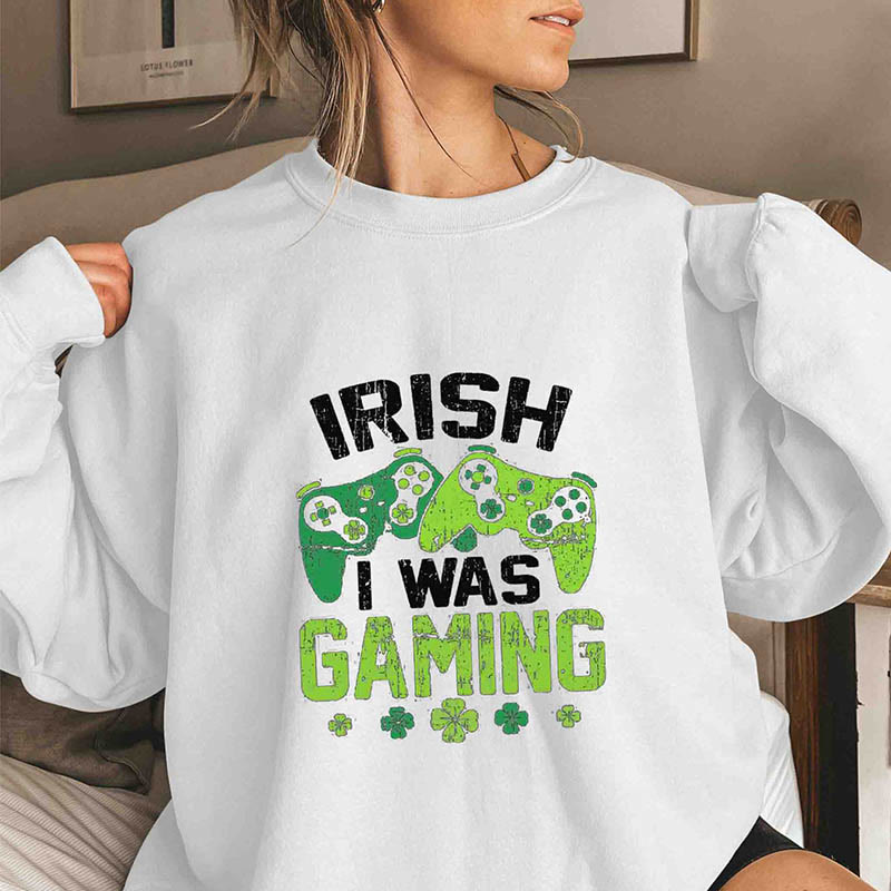 Sweatshirt „I Was Gaming“ in Übergröße - Weiß - 3XL - image 3