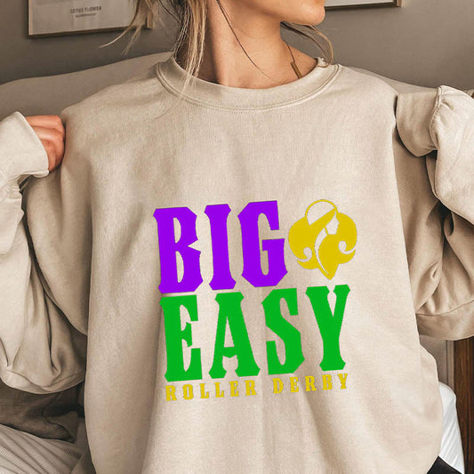 Großes, einfaches Roller-Derby-Sweatshirt in Übergröße - Khaki - 3XL - image 0