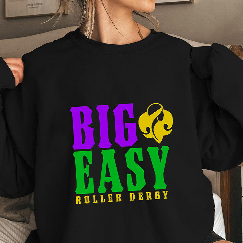 Großes, einfaches Roller-Derby-Sweatshirt in Übergröße - Schwarz - 3XL - image 2