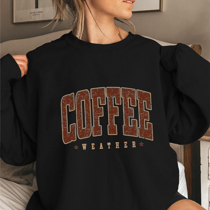 Coffee Weather Sweatshirt in Übergröße - Schwarz - 3XL - image 2