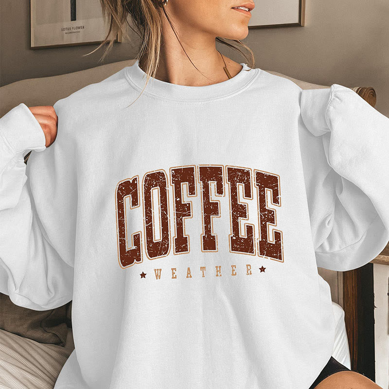 Coffee Weather Sweatshirt in Übergröße - Weiß - 3XL - image 3