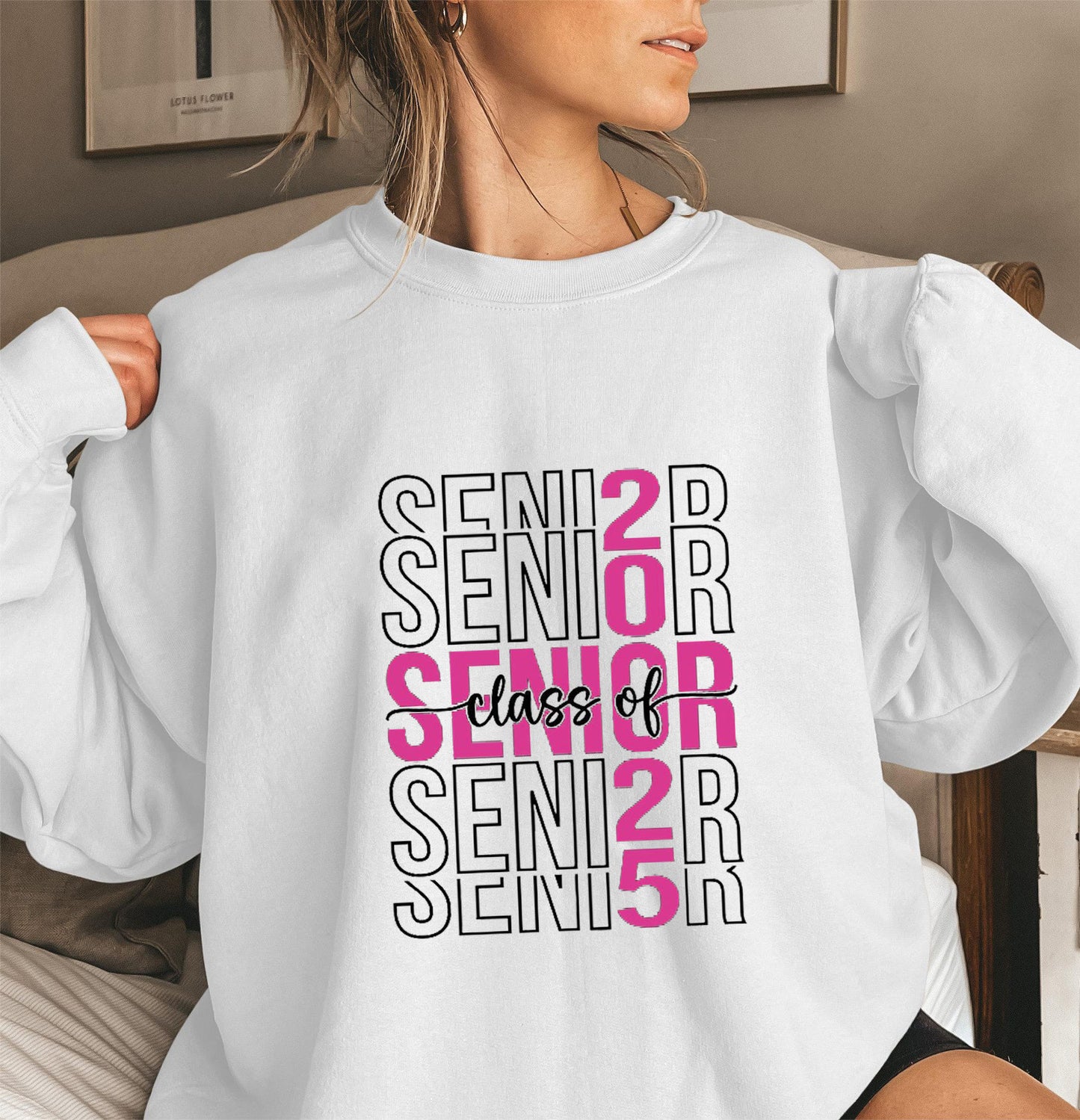 Sweatshirt für die Oberstufe in Übergröße - Weiß - 3XL - image 3