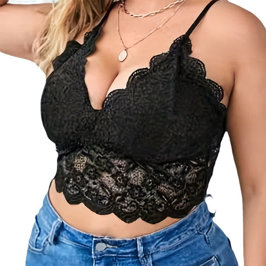 Sexy, enger Straps-BH aus französischer Spitze in Übergröße ohne Bügel