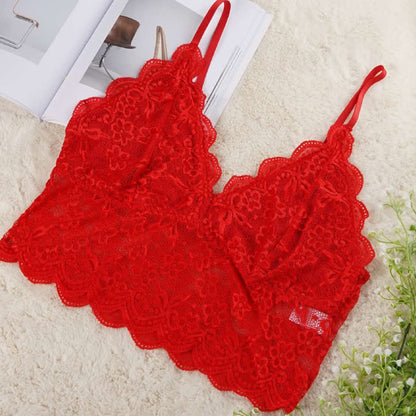 Sexy, enger Straps-BH aus französischer Spitze in Übergröße ohne Bügel