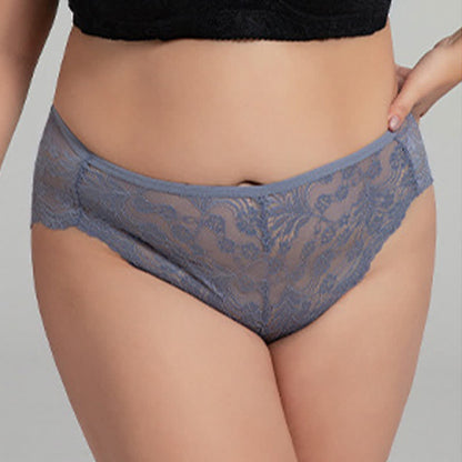 Sexy, halbtransparente Spitzenhöschen mit hoher Taille in Übergröße (3er-Pack)