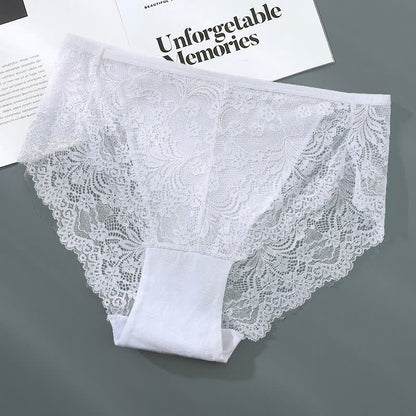 Sexy, halbtransparente Spitzenhöschen mit hoher Taille in Übergröße (3er-Pack)