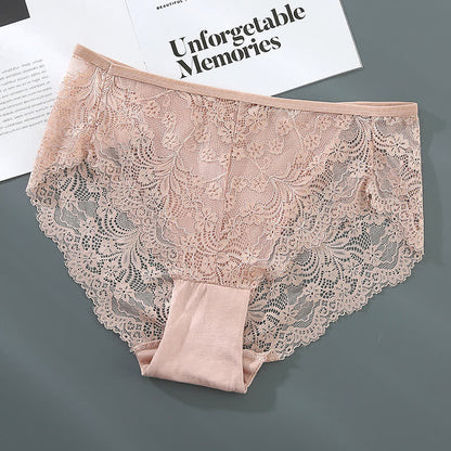 Sexy, halbtransparente Spitzenhöschen mit hoher Taille in Übergröße (3er-Pack)