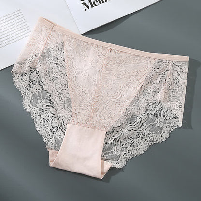 Sexy, halbtransparente Spitzenhöschen mit hoher Taille in Übergröße (3er-Pack)