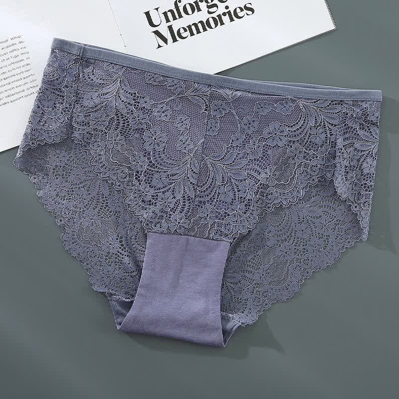 Sexy, halbtransparente Spitzenhöschen mit hoher Taille in Übergröße (3er-Pack)