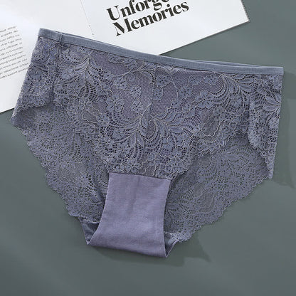 Sexy, halbtransparente Spitzenhöschen mit hoher Taille in Übergröße (3er-Pack)