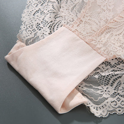 Sexy, halbtransparente Spitzenhöschen mit hoher Taille in Übergröße (3er-Pack)