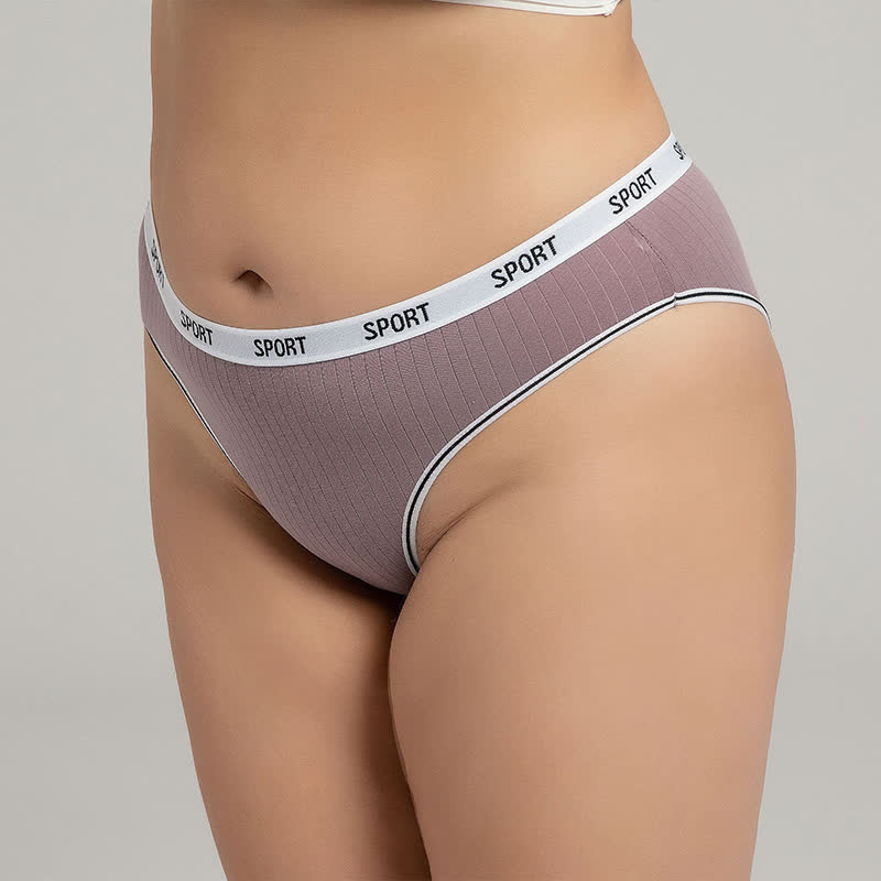 Atmungsaktive Baumwoll-Slips mit mittlerer Leibhöhe in Übergröße (3er-Pack)