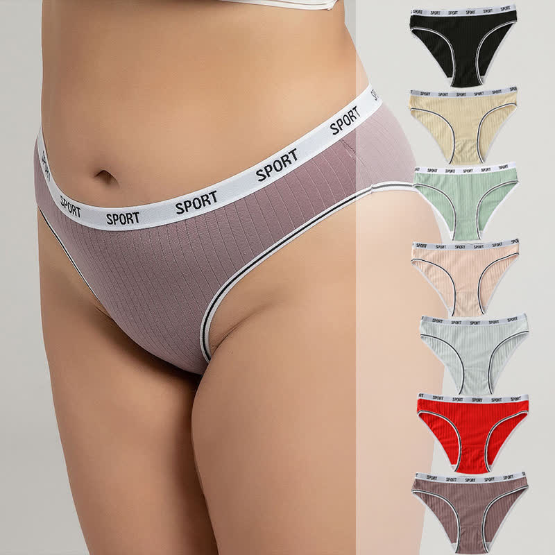 Atmungsaktive Baumwoll-Slips mit mittlerer Leibhöhe in Übergröße (3er-Pack)