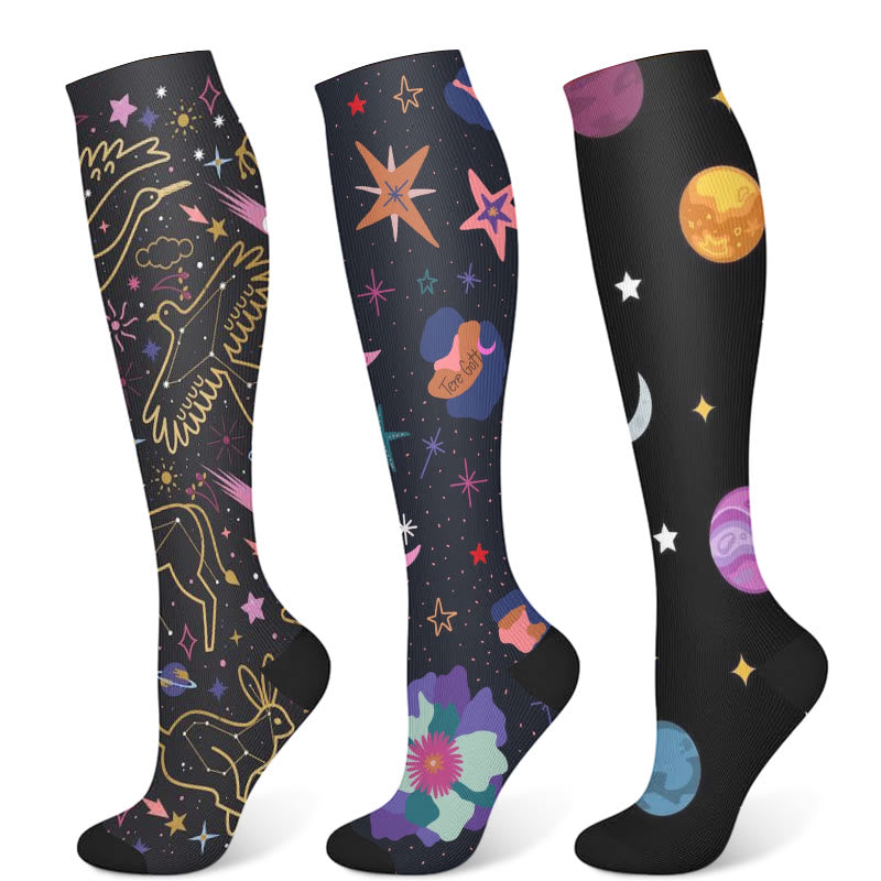 Universe Planet Kompressionsstrümpfe (3 Paar)