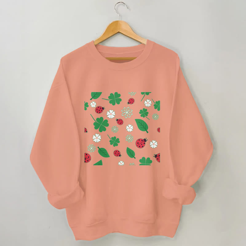 Sweatshirt mit Marienkäfermotiv in Übergröße - Orange - 3XL - image 5