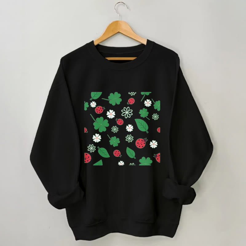 Sweatshirt mit Marienkäfermotiv in Übergröße - Schwarz - 3XL - image 3