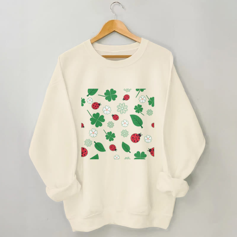 Sweatshirt mit Marienkäfermotiv in Übergröße - Aprikose - 3XL - image 0