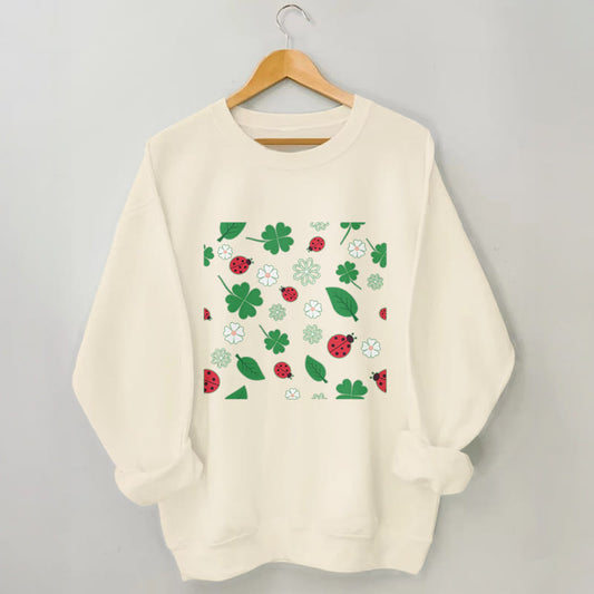 Sweatshirt mit Marienkäfermotiv in Übergröße - Aprikose - 3XL - image 0