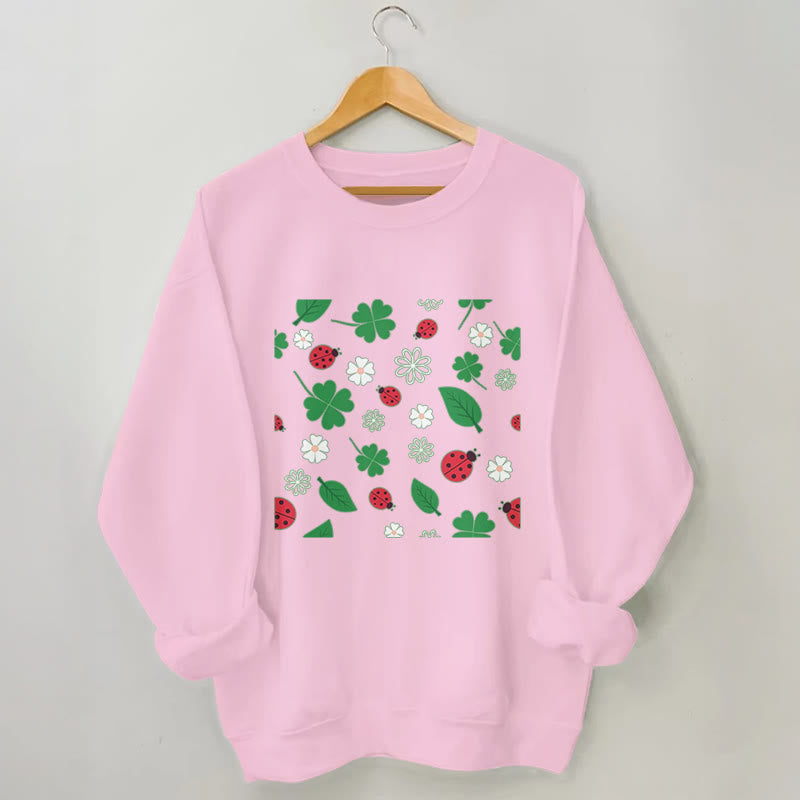 Sweatshirt mit Marienkäfermotiv in Übergröße - Rosa - 3XL - image 5