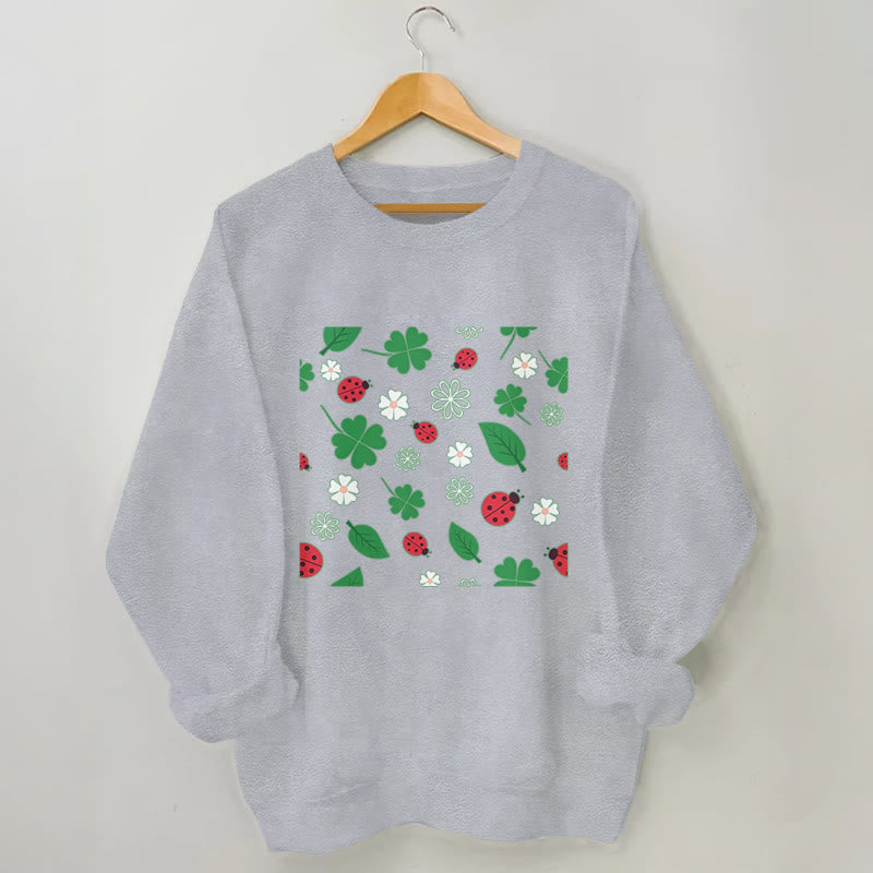 Sweatshirt mit Marienkäfermotiv in Übergröße - Grau - 3XL - image 1