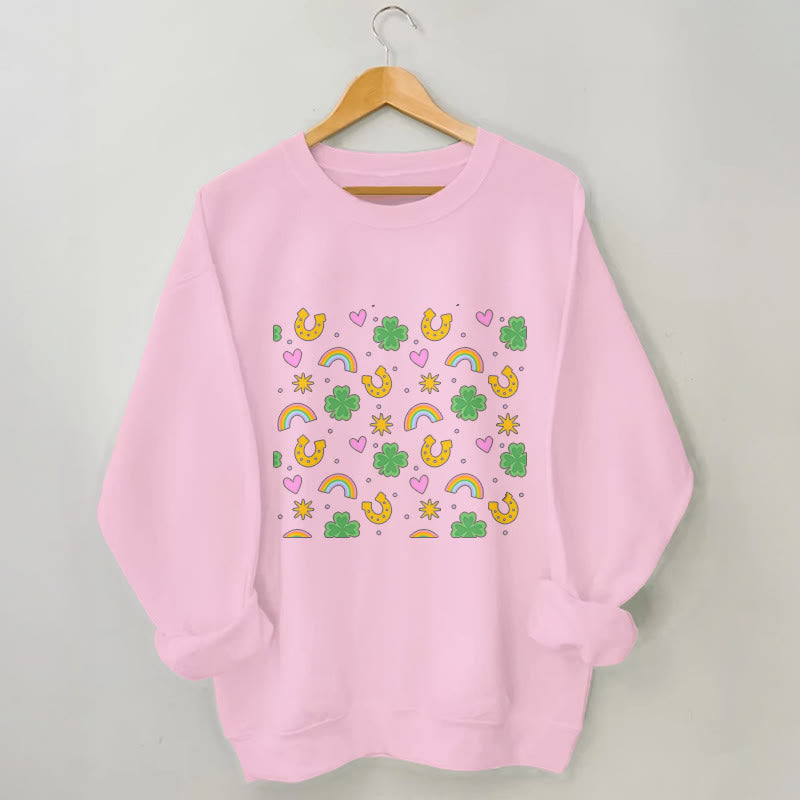 Rosa Sweatshirt mit Herzmotiv in Übergröße - Rosa - 3XL - image 4