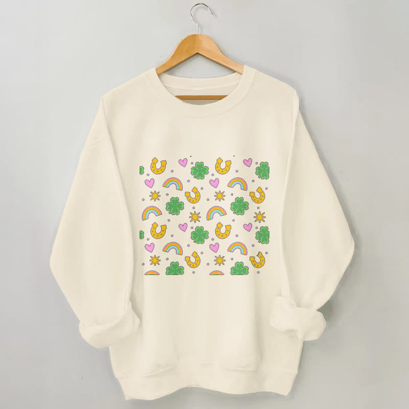 Rosa Sweatshirt mit Herzmotiv in Übergröße - Aprikose - 3XL - image 1