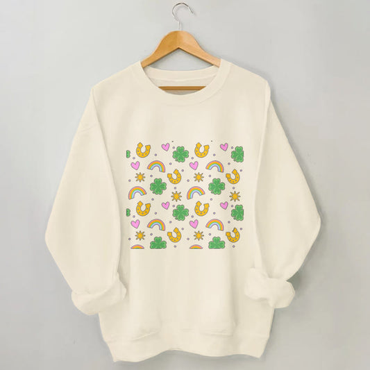 Rosa Sweatshirt mit Herzmotiv in Übergröße - Aprikose - 3XL - image 1