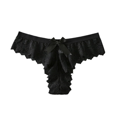 Sexy Low Rise-Tanga aus Spitze mit Schleife (3er-Pack)
