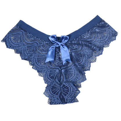 Sexy Low Rise-Tanga aus Spitze mit Schleife (3er-Pack)