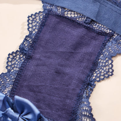 Sexy Low Rise-Tanga aus Spitze mit Schleife (3er-Pack)