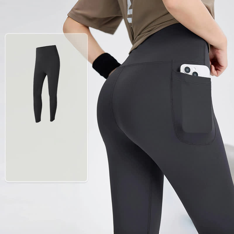 Yoga-Leggings in Übergröße mit hohem Bund und Mesh-Einsätzen - Schwarz - 4XL - image 8